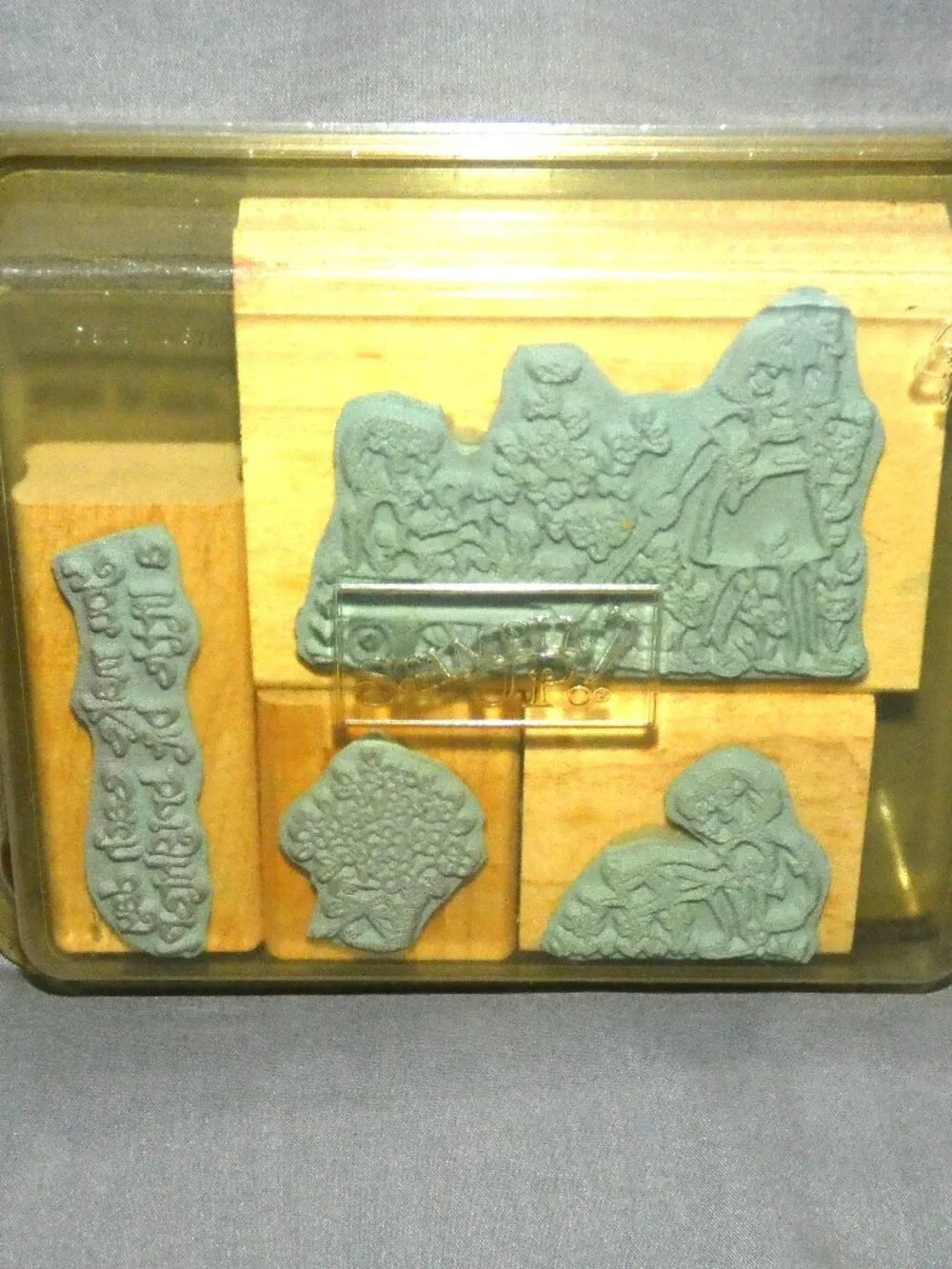 Stampin' Up! Friendships Grow 4 Piece Rubber Wood Stamp Set